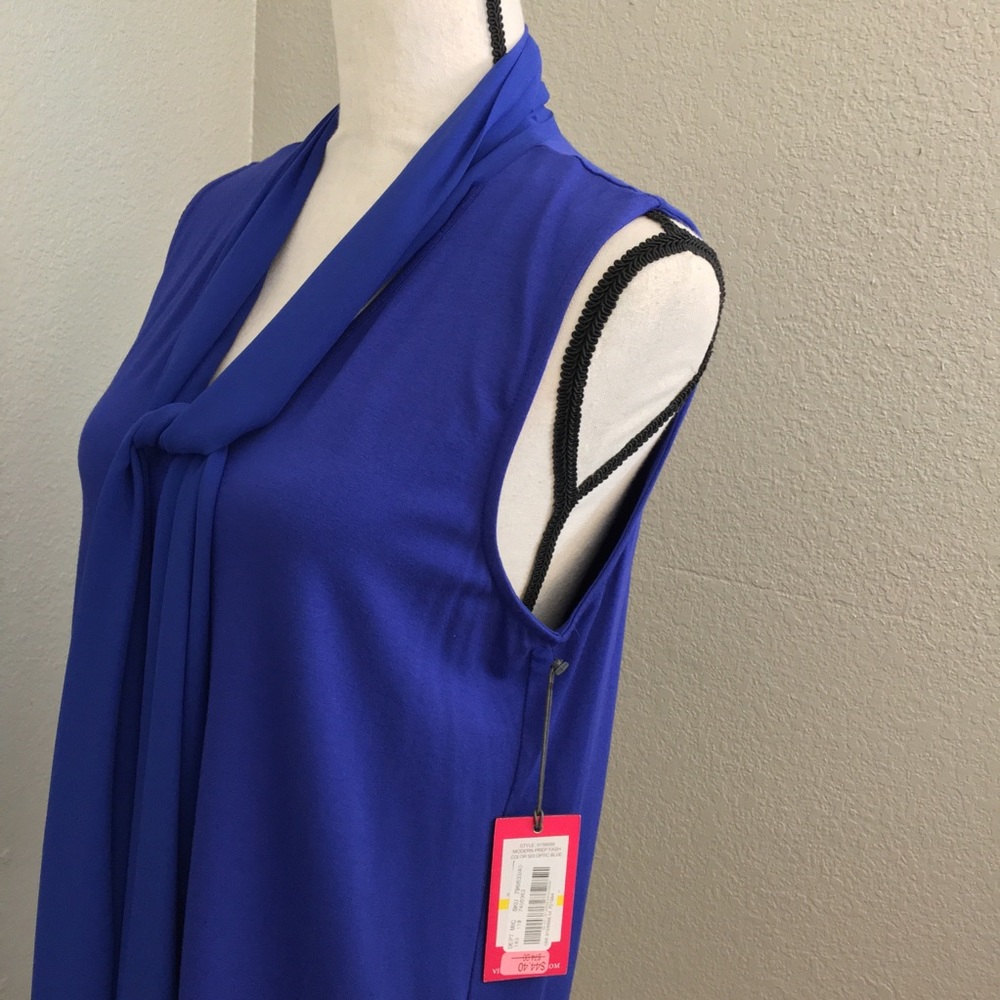 Vince Camuto Royal Blue Sleeveless Blouse - Picture 3 of 9